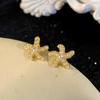 Brincos de pérolas de zircônio com agulha de prata em liquidação, moda retrô, brincos de alta qualidade, brincos solitários, captador elegante, viva elegante