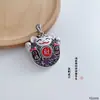 Novedad Nacional de Moda S990 Color Vintage De Vez en Cuando Gato de la Suerte Filamento Colgante de Plata de Ley Esmalte Colgante Lindo para Mujeres