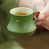 Taza de Té Cerámica con Patrón de Mandarina Verde Pequeña del Fabricante, Taza Especial de Maestro, Taza Personal para Degustación de Té, Juego de Té de Alto Valor Estético
