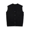 Suéter de Tricô 2026 Primavera Novo Estilo Mistura de Lã de Ovelha High-End Simples Slim-Fit Sem Mangas Cardigan Colete Top para Mulheres