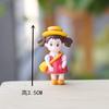 Mini muñeca de niña pequeña Musgo micro paisaje suculentas adornos para plantas en maceta DIY decoraciones para pastel