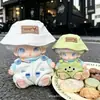 Solo ropa de muñeca: Ropa con colgante Dimoo Diario de recién nacido, lindos animales de dibujos animados, expresiones divertidas, conjunto de overol y sombrero
