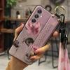 Adequado para Samsung A35 5G versão global shell do telefone móvel cordão líquido dos homens e das mulheres casal soft shell cor sólida personalidade
