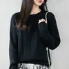 Nuevo Suéter de Punto Grueso de Algodón Puro Siete Puntos Cuello Redondo Manga Larga Cuadros Holgado Pulóver Camisa Base Otoño/Invierno 2026
