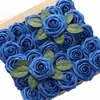 Caixa de Presente Transfronteiriça Espuma Pe Rosa Flor Artificial com Haste 25 Flores Decorativas de Casamento Presente de Dia dos Namorados