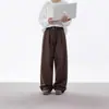 Pantalones de pierna ancha de nicho estilo Old Money para hombre, holgados, versátiles, pantalones guadaña holgados, de longitud al suelo, casuales, largos