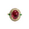 Anillo de Rubí Cultivado de Guan Yu Banda de Corindón Rojo Joyería de Alta Gama Venta al por Mayor y Entrega de Fábrica S4012410