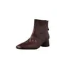 Botines Chelsea de borrego lavado, suaves y cómodos, colección invierno 2026, con tacón medio grueso, punta redonda y piel genuina, perfectos para el día a día y versátiles para varios atuendos, botines de tobillo para mujer