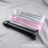 Pene Enchufe Anal Transparente Dispositivo de Masturbación para Hombres y Mujeres Tira Anal Cristal Ventosa Pene Productos Sexuales para Adultos