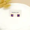 Explosiones transfronterizas 13MM traje de la suerte de cinco pétalos y trébol de cuatro hojas pulsera de joyería Joker moda collar pendientes conjunto de tres piezas
