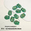 Verde escuro esmalte tcheco esmalte importado pulseira colar brincos acessórios DIY feitos à mão joias contas verde retrô