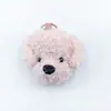 Lindo Llavero de Peluche con Cabeza de Perro de Pelo Rizado, Broche para Bolso, Accesorio para el Cabello, Joyería Hecha a Mano para DIY, Accesorios para Ropa, Mayoreo
