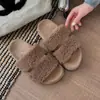 Pantuflas peludas estilo Birkenstock para mujer, nueva colección otoño/invierno 2026, con diseño de doble tira, suelas gruesas, ajuste cómodo, estilo versátil y adecuadas tanto para interiores como para exteriores