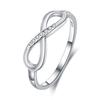 Anillo de Plata S925 Estilo Europeo y Americano Joyería Popular Símbolo del Infinito Anillo Sencillo de Moda Transfronterizo Exquisito