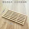 Estantería de madera maciza, rejilla de pino, estante de cocina, base de mesa elevada, bandeja pequeña, estante de madera, bandeja de madera, rectangular