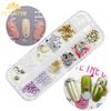 Nail art joias sereia ouro pérola e prata rebite corrente rede vento vermelho fundo plano strass DIY pilha broca 12 grade caixa de diamante