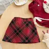 [Ningli] Suéter navideño versátil de ajuste holgado para niñas, colección otoño 2026, top de punto sin mangas de cuello alto, estilo moderno