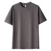 Camiseta Versátil de Algodón Puro Pesado Estilo Coreano Holgada para Hombres y Mujeres en Colores Negro, Blanco, Rosa, Borgoña y Café
