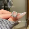Atacado do Fabricante Espuma de Água Jade Natural Novo Estilo Chinês Design Anel Ovo de Pombo Prata S925 Inlaid Abastecimento ao Vivo