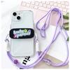 Funda para teléfono Wave Love clip trasero cordón de color contrastante clip ovalado inglés universal clip universal anti-pérdida