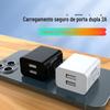 Adaptador de energia USB de dois furos com certificação 3C 5V2A porta dupla carregamento rápido cabeça de carregamento de celular plugue carregador multiportas