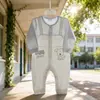 2026 Verano Delgado Mameluco de Manga Larga para Bebé de un Solo Lado Sin Costuras Dibujos Animados Ropa de Abrigo de Verano para Bebé Monos 73-90 #