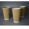 Taza de Café Caliente Corrugada Personalizable Z 20O Navideña, Taza Desechable para Té de Leche, Taza de Café Plegada Personalizable