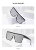 Gafas de Sol Europeas y Americanas de Marco Grande Transfronterizas, Protección Solar, Protección Ultravioleta, Gafas de Sol para Conducir, Visera Solar de Una Pieza de Moda para Fotografía Callejera