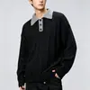 Nuevo suéter de punto de dos piezas a cuadros retro de moda con detalles de trenzas, estilo holgado y casual, perfecto para una estética "old money", chaqueta suéter para hombre