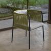 Mesa e Cadeira Rattan Nórdico para Exterior Pátio Impermeável Protetor Solar Móveis Varanda de Lazer Combinação Criativa de Mesa e Cadeira para Jardim Exterior