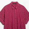 Ropa de mujer de comercio exterior europeo y americano ZA, la camisa de manga corta a rayas más vendida de AliExpress y conjunto de pantalones casuales