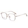 Nuevo armazón de gafas de titanio completo ligero moderno INS armazón grande Polígono Liso adelgazante para rostro redondo miopía