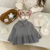 Vestido de Punto Elegante para Niñas Primavera Temprana 2026 Suéter de Moda con Cuello Polo Otoño y Primavera Vestido para Bebé