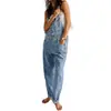 Overol de Mezclilla de Verano 2026 Estilo Commuter para Mujer Casual Cómodo Holgado Lavado En Stock