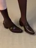 Mocassins Retrô Estilo Britânico Feminino Outono 2026 Nova Moda Para o Trabalho Slip-on Versátil Confortáveis Sapatilhas Sapatos Pequenos de Couro