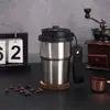 Taza de Café Nueva de Diseño Sencillo con Doble Asa de Acero Inoxidable 316, Taza Aislada Antideslizante, Taza Portátil a Prueba de Fugas con Popote para Uso al Aire Libre