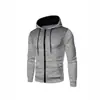 Sudadera con capucha y cremallera para hombre transfronteriza, diseño de retazos, cárdigan casual deportivo de manga larga, talla europea, adecuada para primavera y otoño