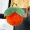 Colgante Llavero de Piel Sintética de Conejo Rex con Diseño de Caqui para Coches, Regalos de Cumpleaños y Accesorios de Bolsos