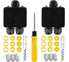 7712 En Stock Caja de Conexiones Impermeable IP68 Caja Impermeable Encapsulada de Plástico de Tres Vías para Luces Subterráneas y Farolas Exteriores Caja de Sellado
