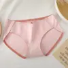 Bragas de mujer Algodón ropa interior de contraste archivo inferior antibacteriano ropa interior de cintura para niñas bragas de mujer sin costuras al por mayor