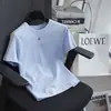 ¡Gran ajuste del fabricante! Camiseta Básica de Manga Corta, Cuello Redondo, Hombro Normal, Algodón Puro, Color Sólido Elegante, Top Corto para Mujer, Nuevo para Primavera y Verano