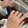 Anel Simples Liso Versátil para o Dia a Dia em Prata de Lei S925 Feminino Não Desbota Acessível Luxo Nicho Alto Padrão Anel Aberto para Dedo Indicador