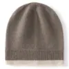 Gorro de cachemira para hombre y mujer, estilo nuevo de otoño e invierno, gorro de punto cálido en capas, gorro casual de moda grueso para cubrir las orejas