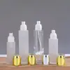 Garrafas de Loção Grossas de Vidro Fosco para Atacado, Frascos Dispensadores Tipo Bomba para Base Líquida, Spray de Essência, Cosméticos Líquidos Originais e Produtos de Cuidados com a Pele