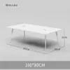E0 Mesa de Conferencias Rectangular Blanca Ecológica Mesa Larga Mesa de Entrenamiento Combinación de Escritorio y Silla de Oficina Mesa de Recepción Simple