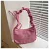Bolso de Hombro Único de Diseño Nicho Francés 2025 Bolso de Axila para Mujer Nuevo Diseño Nicho Estilo Occidental Plisado Bandolera Bolso de Mujer