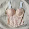 Top Jacquard Retro Francés para Mujer Sexy Ajustado a la Cintura Adelgazante sin Tirantes Tubo