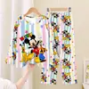 Pijama Infantil 2025 Primavera e Outono Algodão Imitado Manga Longa Conjunto de Roupa de Casa Novo para Meninos e Adolescentes Estudantes