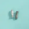Cuentas Espaciadoras de Pez Koi Plata de Ley S925 Pez Pequeño Tubo Recto Cuentas Sueltas Pulsera de Cuerda Trenzada Hecha a Mano DIY Accesorios para Pulsera de Cristal