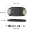 Atacado de fábrica placa de sushi de pedra cerâmica japonesa oval longa placa de churrasco bandeja simples placa de sobremesa atacado